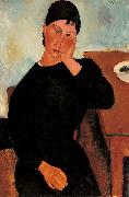 Amedeo Modigliani Elvira Resting at a Table Sweden oil painting artist
